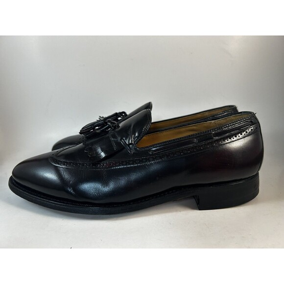 Johnston & Murphy Aristocrat Sz 9 Burgundy Leather Tassel Slip On Loafer Shoes main image 5
